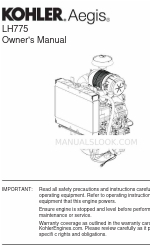Kohler Aegis LH775 Instrukcja obsługi