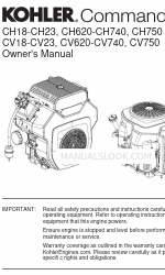 Kohler Command CH620-CH740 소유자 매뉴얼