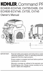 Kohler COMMAND CH745 Руководство пользователя