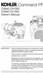 Kohler Command Pro CH940-CH1000 Owner's Manual