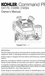 Kohler Command Pro CV173 Owner's Manual