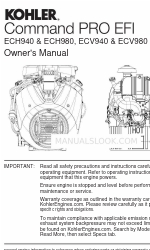 Kohler Command Pro EFI ECH940 Panduan Pemilik