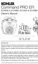 Kohler Command Pro EFI ECH940 Руководство пользователя