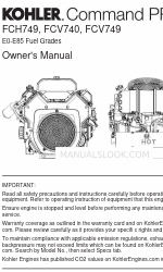 Kohler Command PRO FCH749 Manual do Proprietário