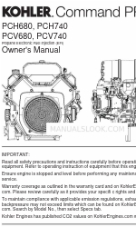 Kohler command pro PCH680 Panduan Pemilik