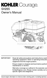 Kohler Courage SH265 Panduan Pemilik