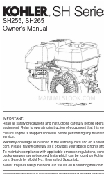 Kohler Courage SH265 Panduan Pemilik