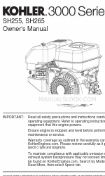 Kohler Courage SH265 Panduan Pemilik