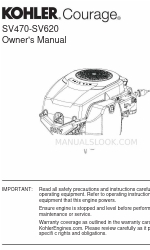 Kohler Courage SV480 Gebruikershandleiding