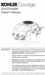 Kohler Courage SV480 Посібник користувача