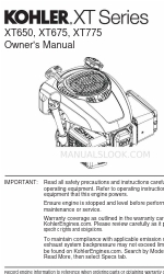 Kohler Courage XT6.75 소유자 매뉴얼