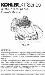 Kohler Courage XT6.75 Instrukcja obsługi