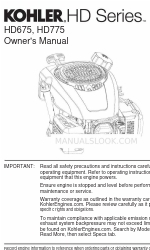 Kohler HD Series Benutzerhandbuch