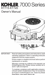Kohler KT745 Посібник користувача