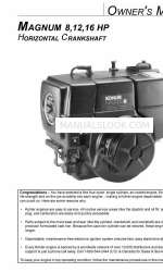 Kohler Magnum 8 HP Benutzerhandbuch