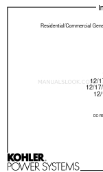 Kohler 12/17/18RESL Manual de instalação