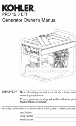 Kohler PRO 12.3 EFI Manual del usuario