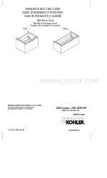 Kohler K-2553 설치 및 관리 매뉴얼