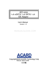 Acard AEC-6293 Benutzerhandbuch