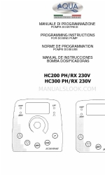 Aqua HC300 PH/RX 230V Handleiding programmeerinstructies