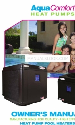 Aqua Comfort Heat pump pool heater 소유자 매뉴얼