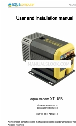 Aqua Computer XT USB Руководство по эксплуатации и установке