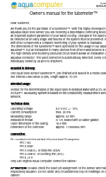 Aqua Computer TUBEMETER Manuale d'uso