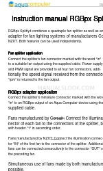 Aqua Computer RGBpx Splitty4 사용 설명서