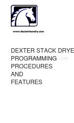 Dexter Laundry STACK DRYER 매뉴얼