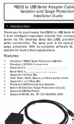 AAxeon RS232 to USB Serial Adapter Cable Installationshandbuch