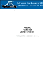 A.H. Systems PAM-0118 Operation Manual