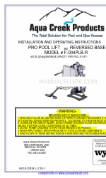 Aqua Creek Products PRO POOL LIFT F-004PLB-R Manual de instrucciones de instalación y funcionamiento