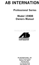 AB Amps Professional 1590B Owner's Manual