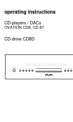 AVM OVATION CD 8T Operating Instructions Manual