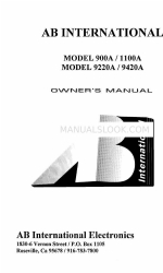 AB International 9420A Manual do Proprietário