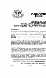 Aqua Flo Therma-Flo EHT Owner's Manual