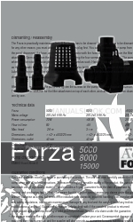 AQUA FORTE Forza 15000 Manual