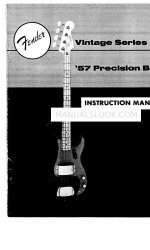 Fender '57 Manuel d'instruction