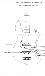 Fender American Jazz Bass V 193560 RW スイッチ＆コントロール機能マニュアル