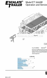 Bil-Jax ESCALATE TRAILER ET 5000W Посібник з експлуатації та обслуговування