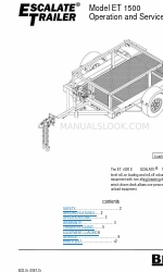 Bil-Jax ET 1500 작동 및 서비스 매뉴얼