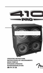 Fender 410 PRO Manuale di istruzioni per l'uso