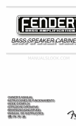 Fender Bass Speaker Cabnets Руководство пользователя