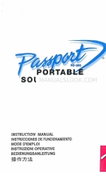 Fender Passport PD-250 Manuel d'instruction