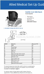 ALLIED MEDICAL Varilite Icon Mid Back Setup-Handbuch