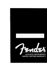 Fender ACOUSTIC INSTRUMENTS Manual