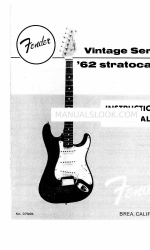 Fender American Vintage 62 Stratocaster Reissue Manual de instruções