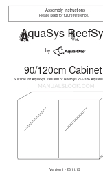 Aqua One Cabinet 53443 조립 지침 매뉴얼