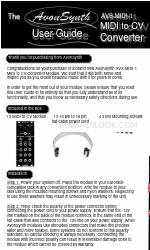 AvonSynth AVS-MIDI-1 Manuel de l'utilisateur