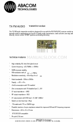 ABACOM Technologies TX-FM 빠른 시작 매뉴얼